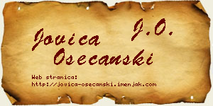 Jovica Osećanski vizit kartica
